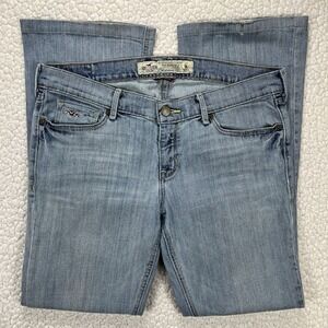 Hollister Bootcut Jeans Women's 9L (Actual 30x27) Blue Boho Western Rodeo